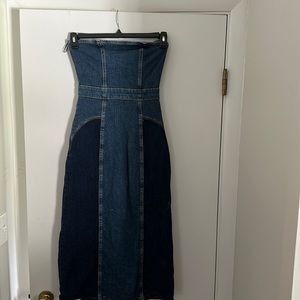 Zara denim midi dress